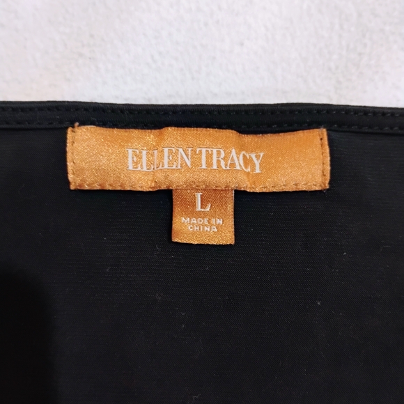 Ellen Tracy Black Ruffled Tank Top - Picture 3 of 8